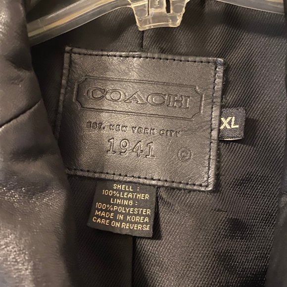 Coach 1941 black leather coat - XL - Picture 2 of 6